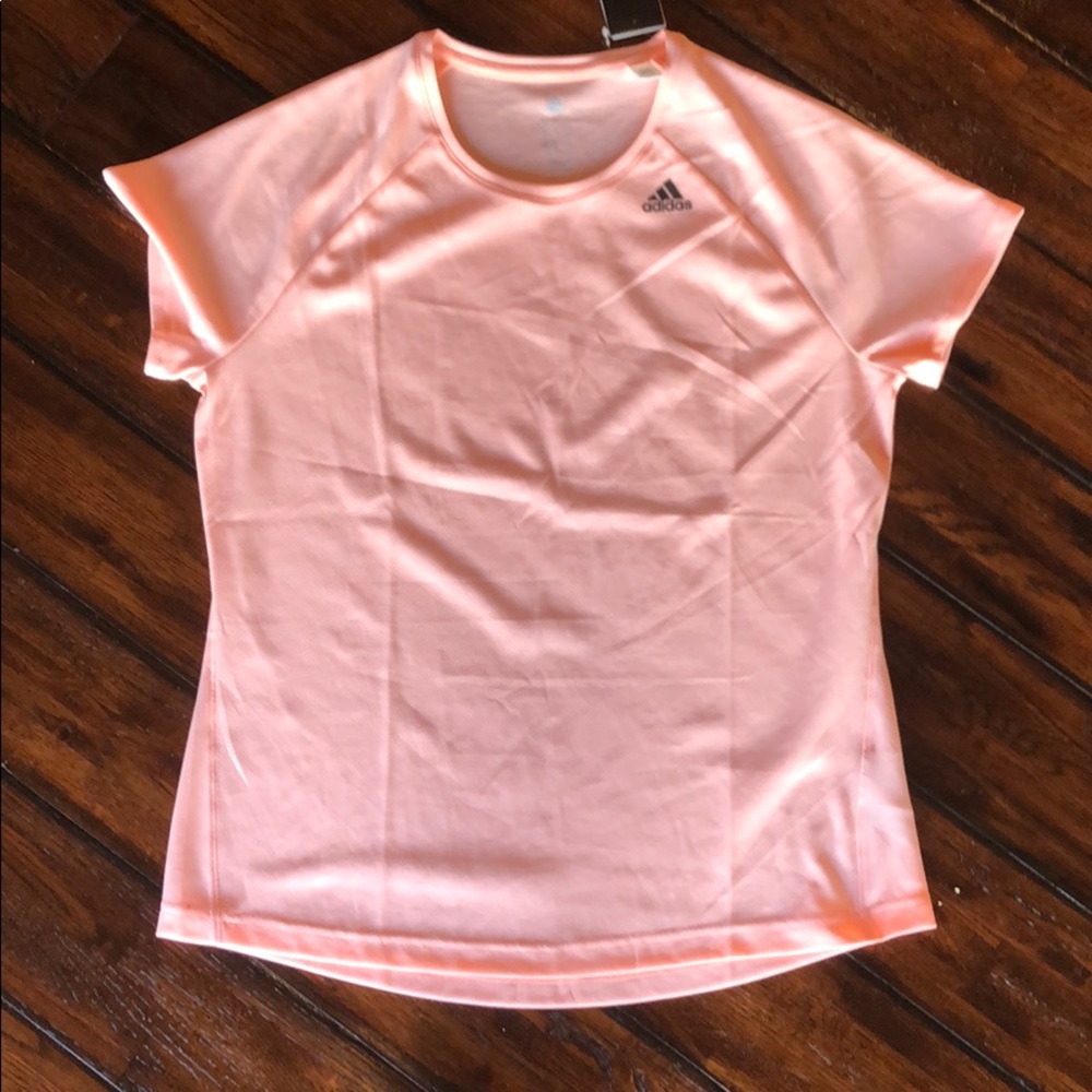 New Adidas Peach Running Workout Top Womens Large